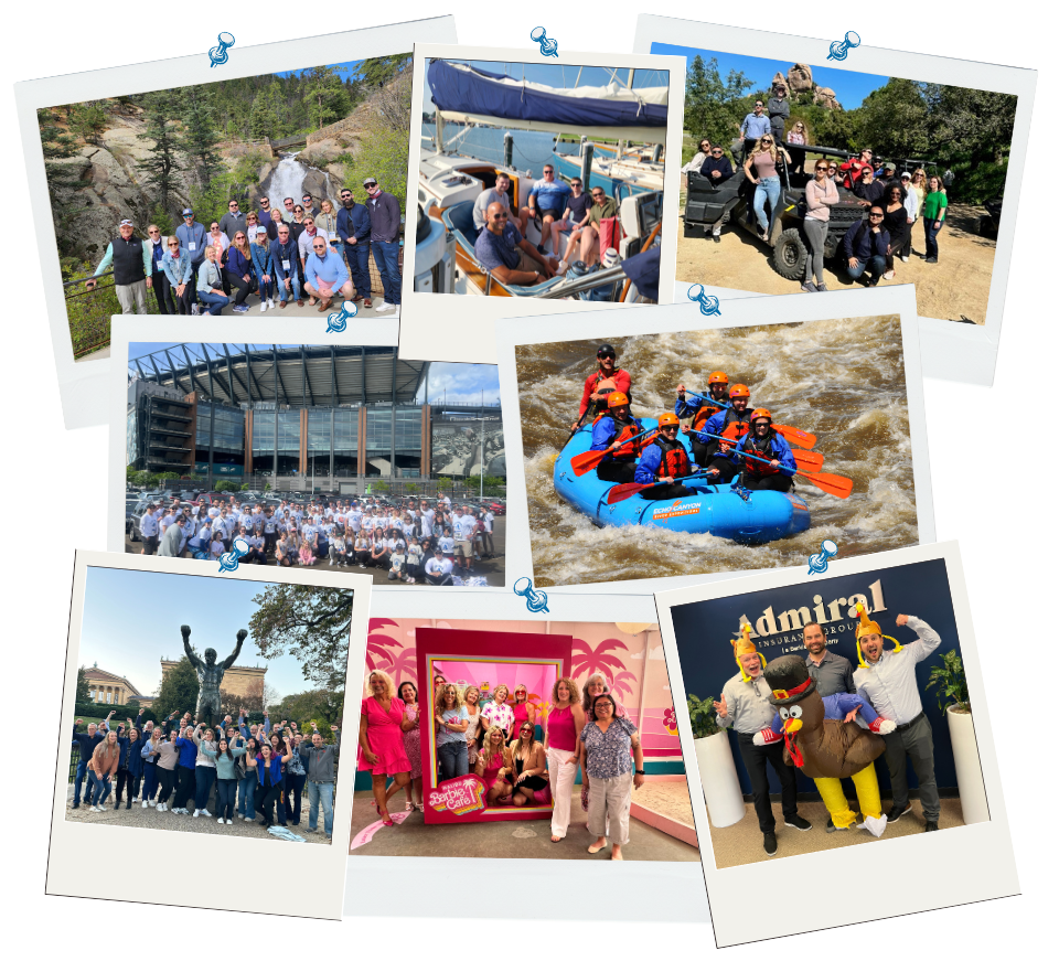 Picture collage of events hosted by Admiral Insurance Group