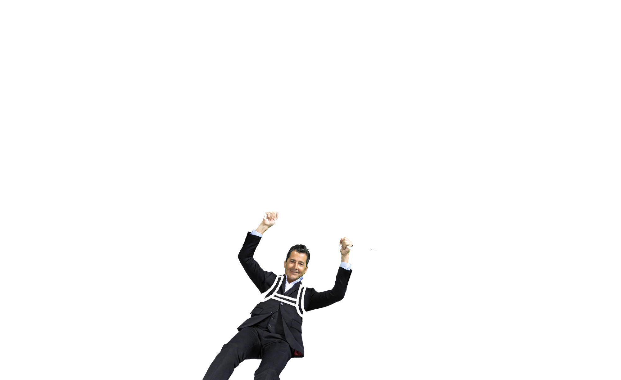 Graphic of Brian Lineberger parachuting