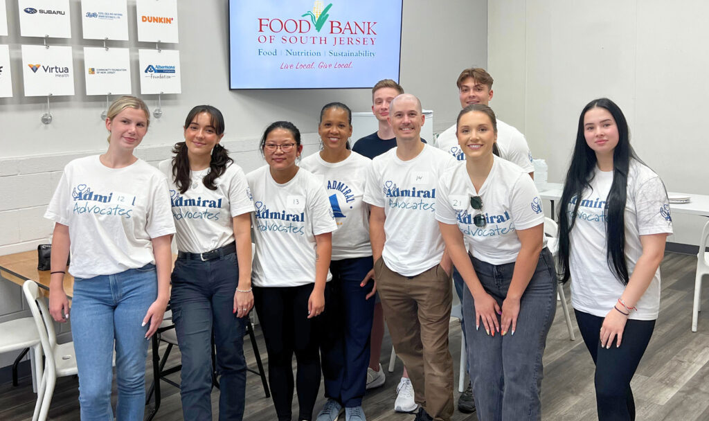 Admiral employees volunteering at the Food Bank of South Jersey