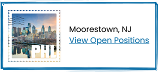 Postage Stamp Graphic with Skyline of Philadelphia, PA