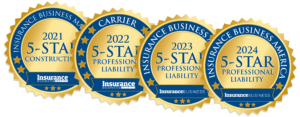 Insurance Business America 5-Star Award Badges '21-'24