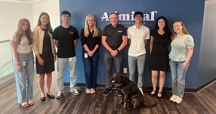 2025 Moorestown interns, Dan Smyrl and Ash the dog.