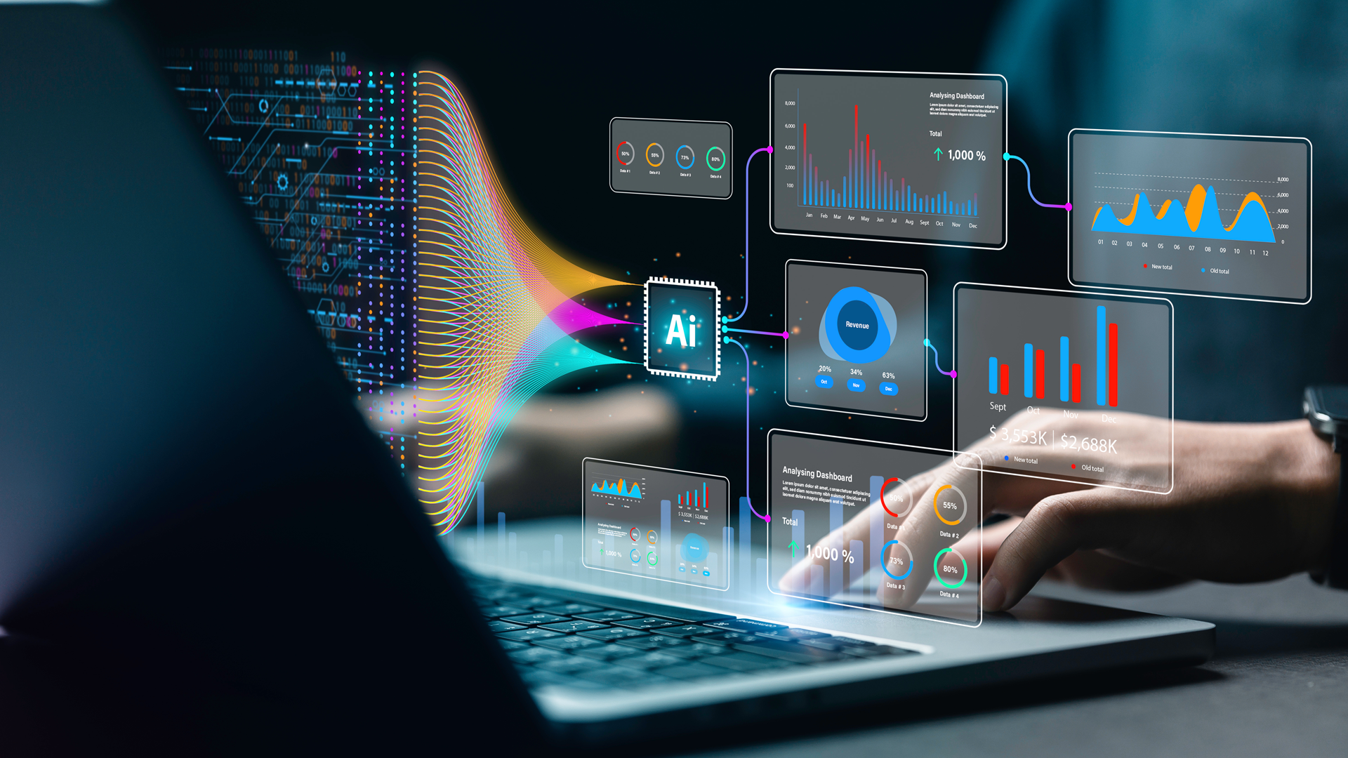 Data analysis with AI technology