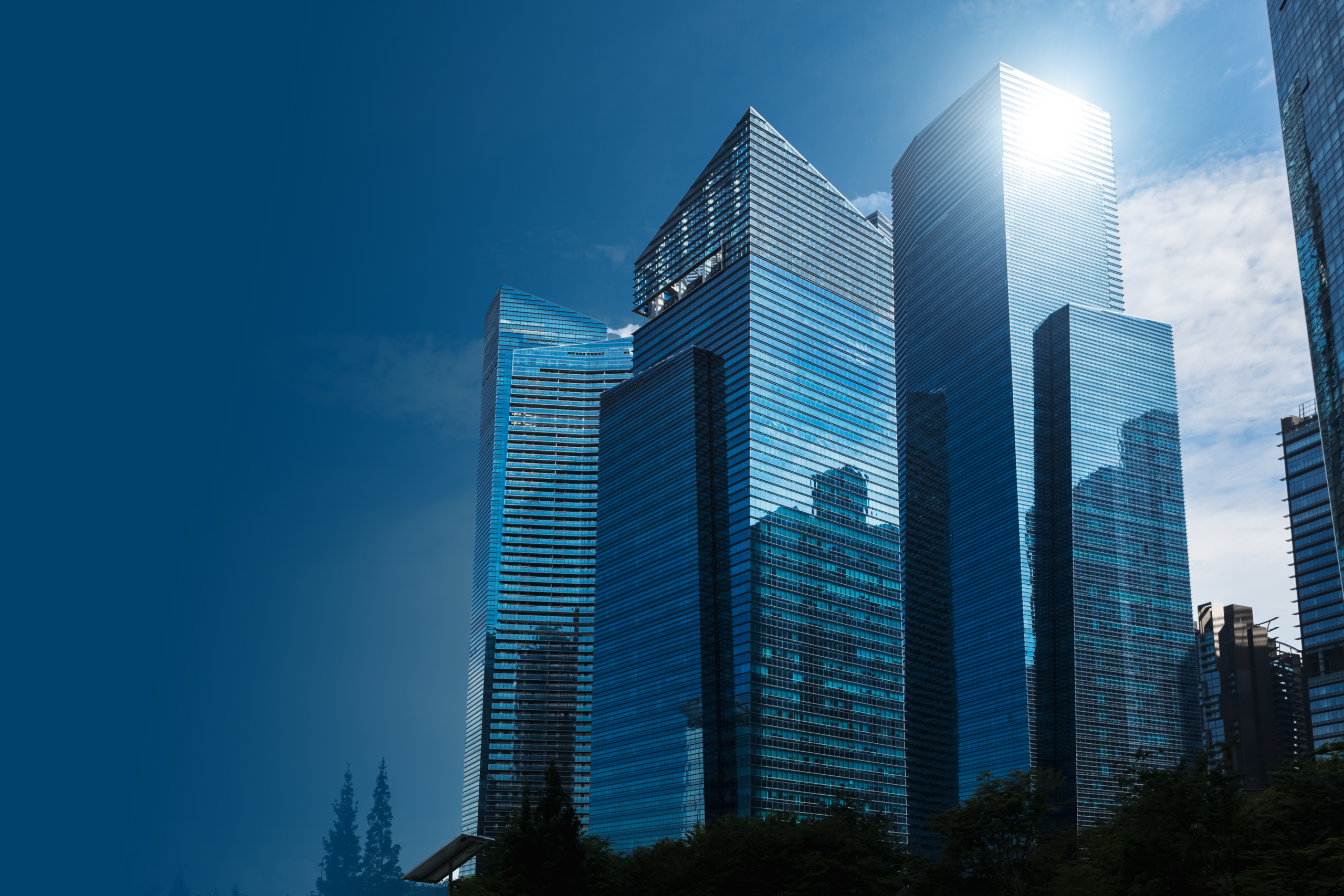 skyscrapers creating the skyline