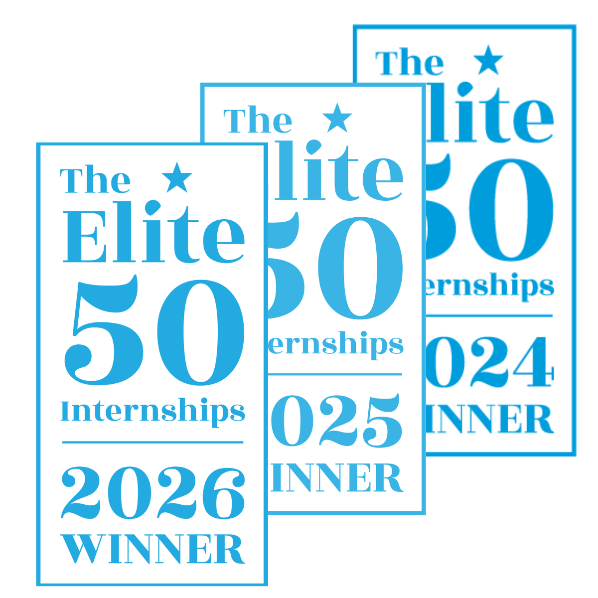 The Elite 50 Internships Award Badges | 2024-2026