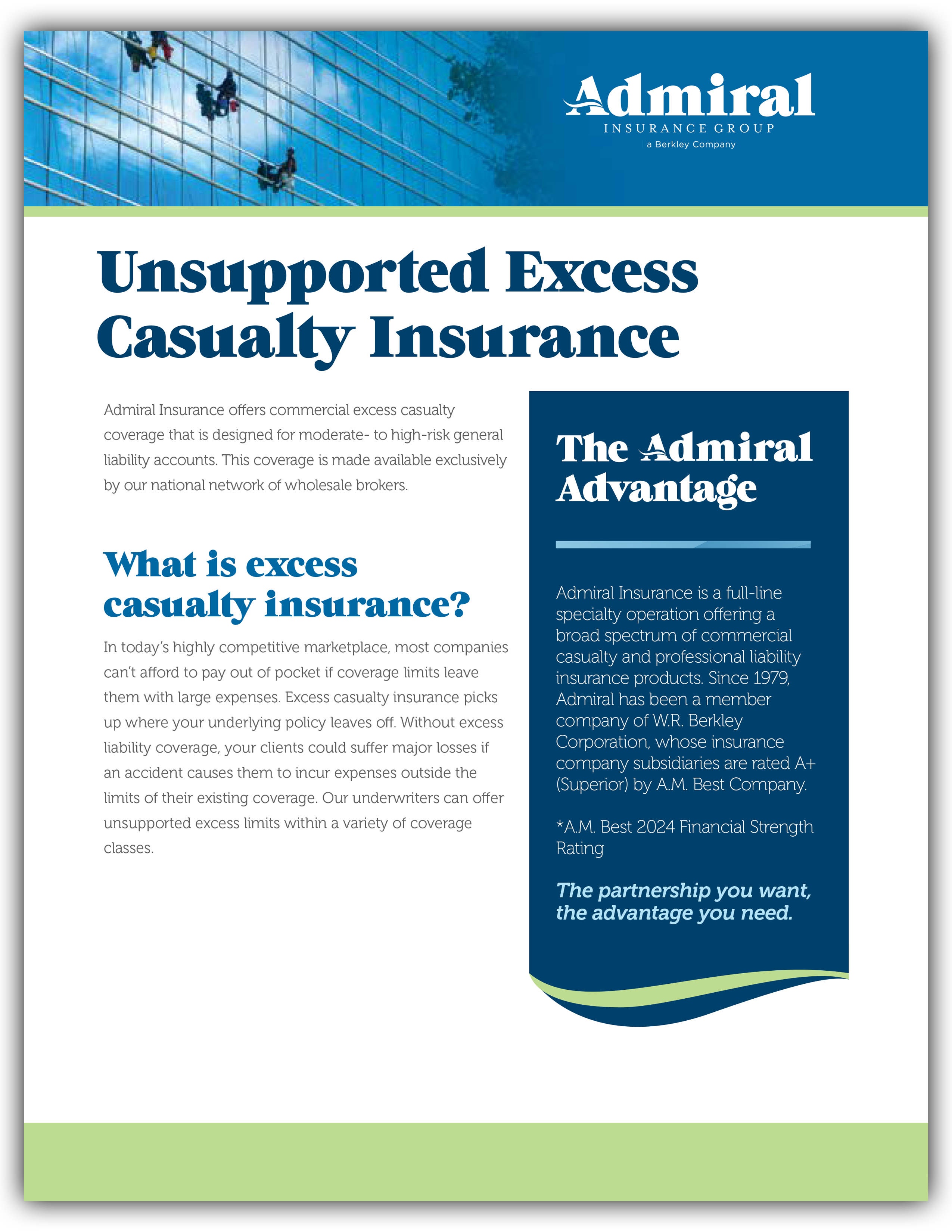 Unsupported Excess Casualty Coverage Fact Sheet Thumbnail